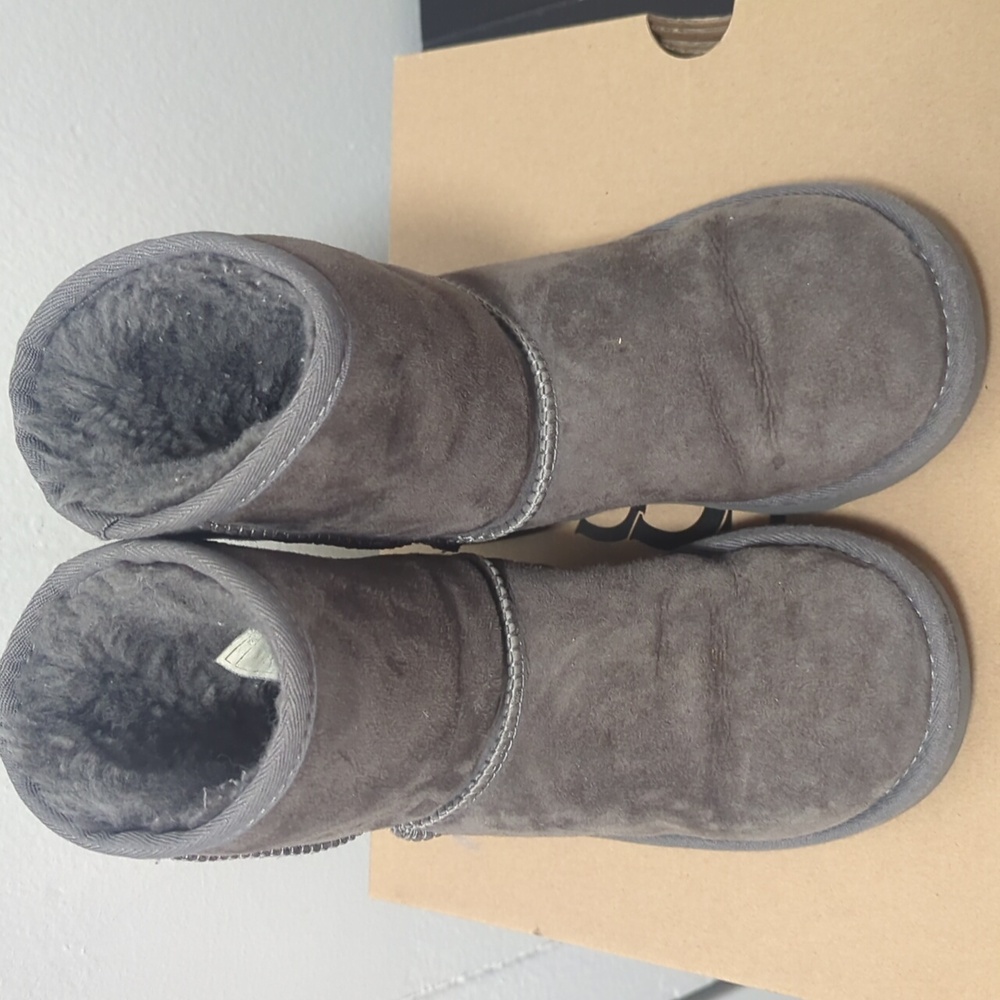 Uggs, grey, kids, lightly used